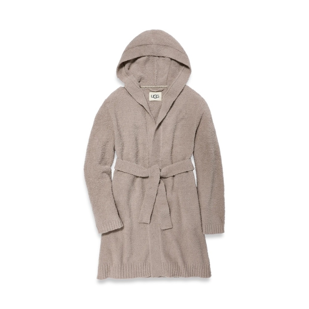 UGG Women's Amari Robe - NWOT Sherpa Material, Hooded, Mid Length
